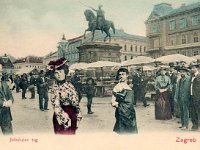 Razglednica Zagreb 1910. godine, Trg bana Jelačića